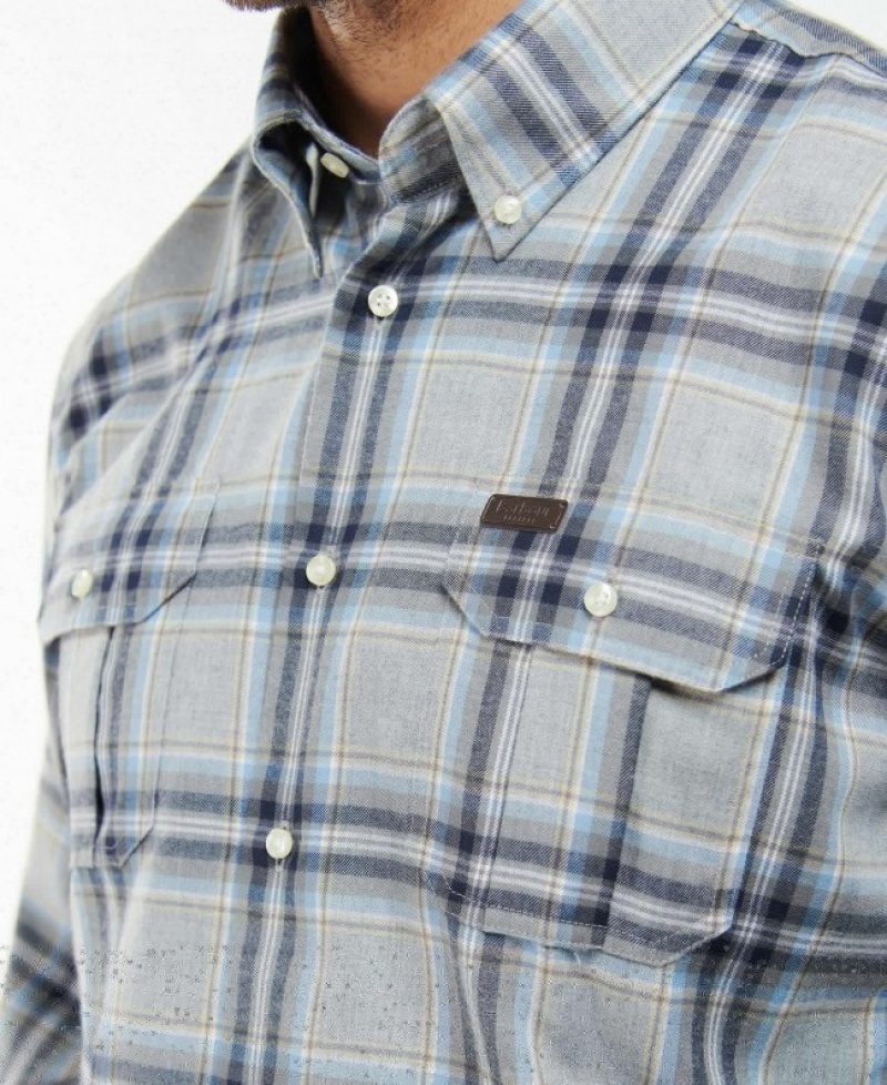 Barbour Singsby Thermo Weave Albastri Gri | AKFY8203