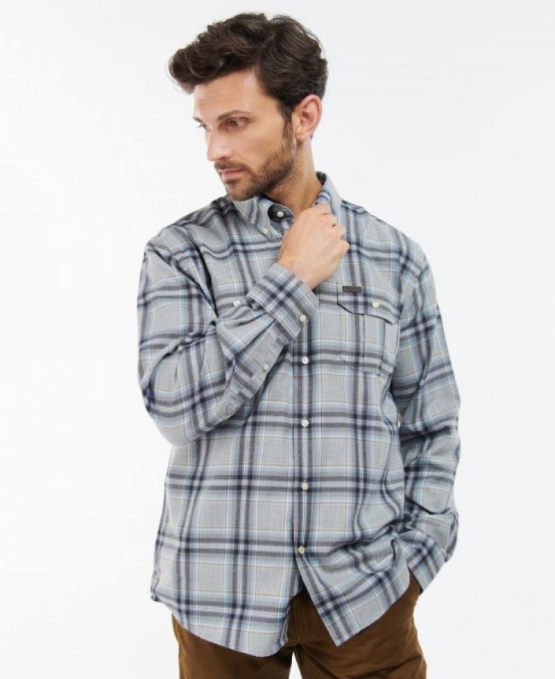 Barbour Singsby Thermo Weave Albastri Gri | AKFY8203