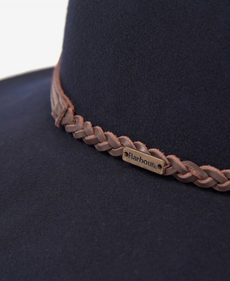 Barbour Tack Fedora Albastri | VWZD1593