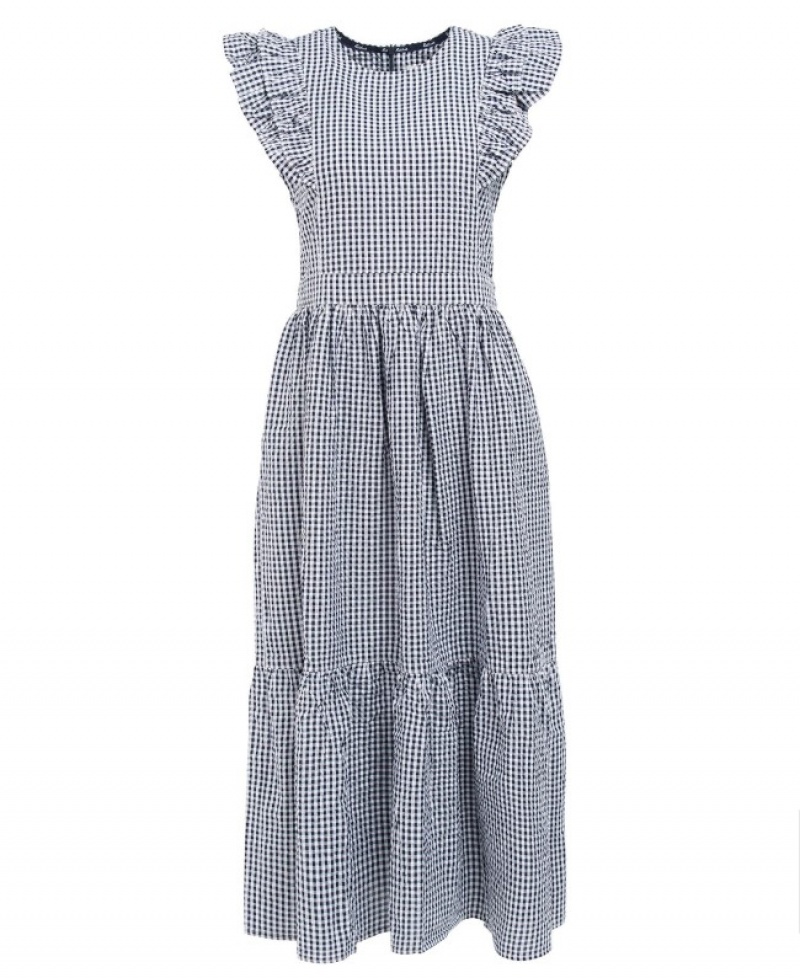 Barbour Thistle Midi Negrii Albi | INWZ8909