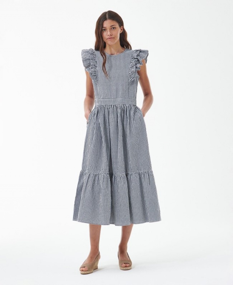 Barbour Thistle Midi Negrii Albi | INWZ8909