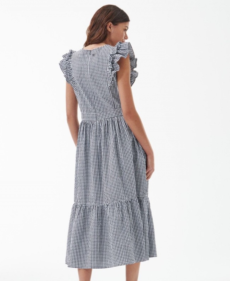 Barbour Thistle Midi Negrii Albi | INWZ8909
