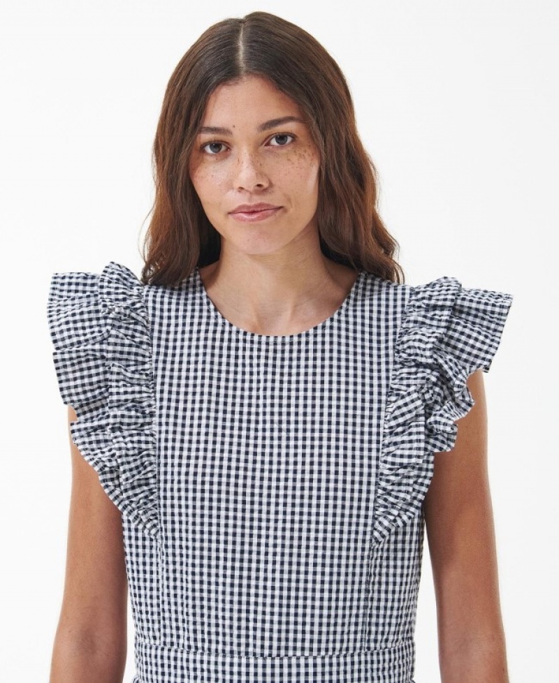 Barbour Thistle Midi Negrii Albi | INWZ8909