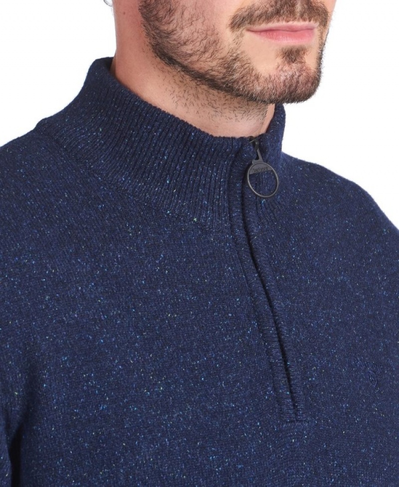 Barbour Tisbury Half Zip Bleumarin | NHJO7587