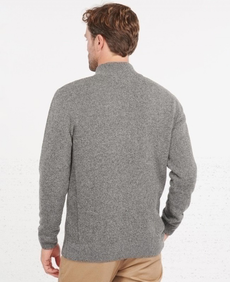 Barbour Tisbury Half Zip Gri | SVQW6744