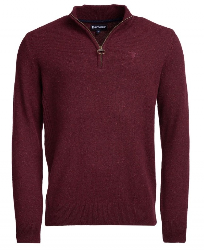 Barbour Tisbury Half Zip Rosii Inchis | AEQL7180