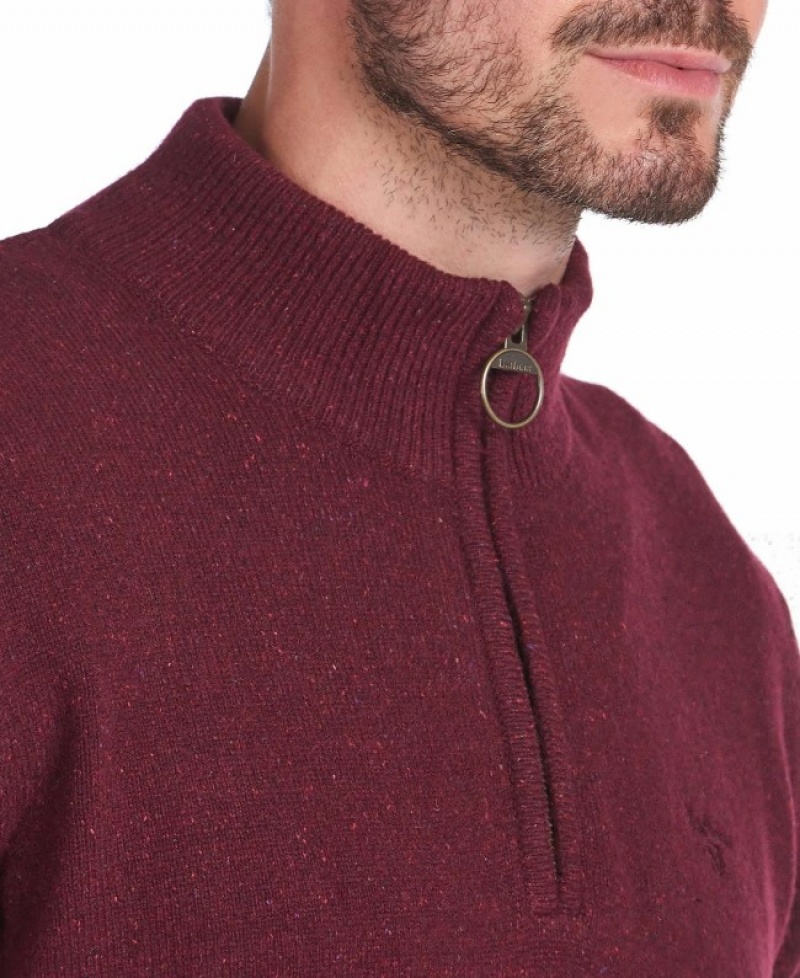 Barbour Tisbury Half Zip Rosii Inchis | AEQL7180