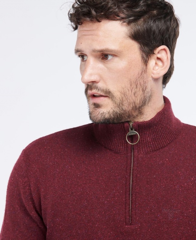 Barbour Tisbury Half Zip Rosii Inchis | AEQL7180