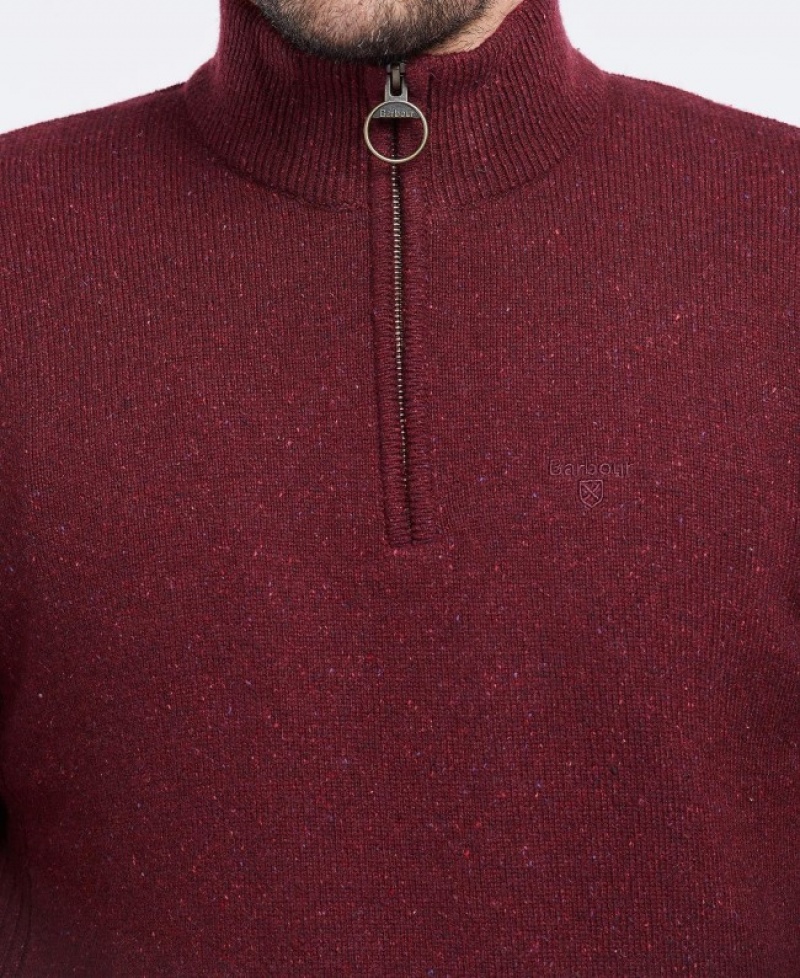 Barbour Tisbury Half Zip Rosii Inchis | AEQL7180