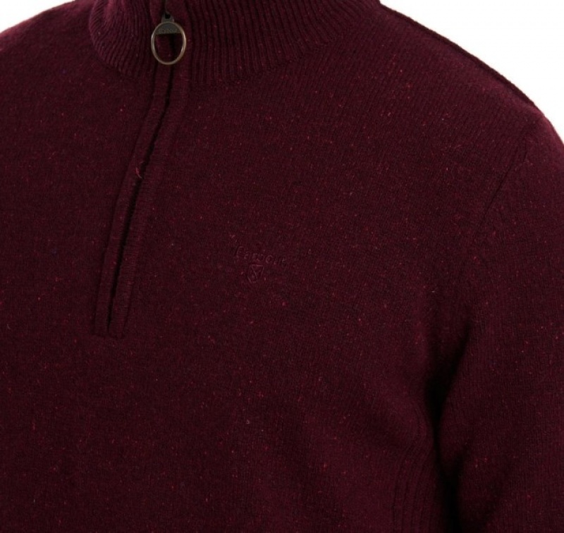 Barbour Tisbury Half Zip Rosii Inchis | AEQL7180