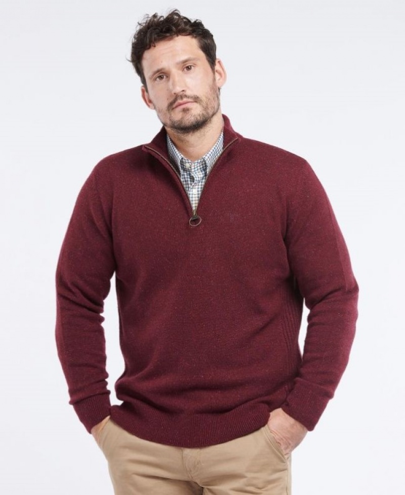 Barbour Tisbury Half Zip Rosii Inchis | AEQL7180