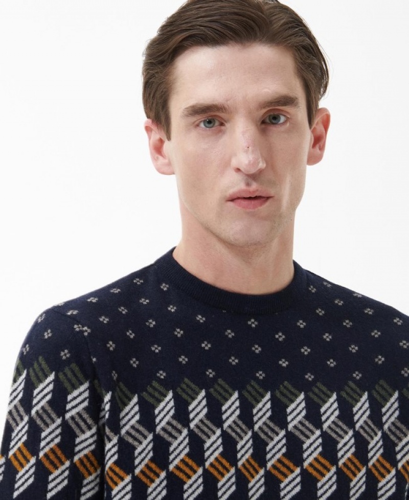 Barbour Tursdale Tricotate Bleumarin | MUMN0451