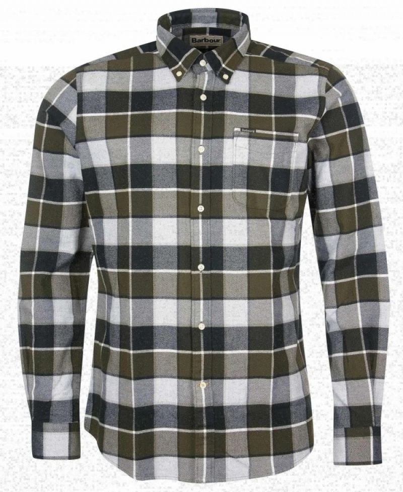 Barbour Valley Tailored Masline Verzi | YIUS5780
