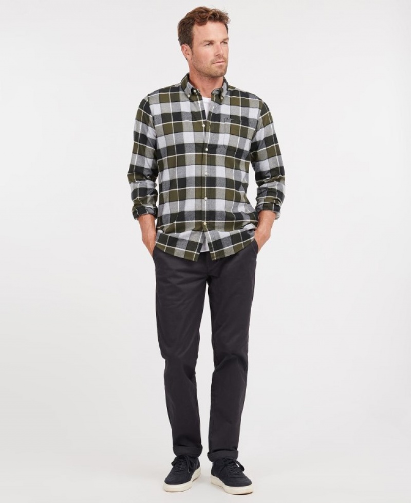 Barbour Valley Tailored Masline Verzi | YIUS5780