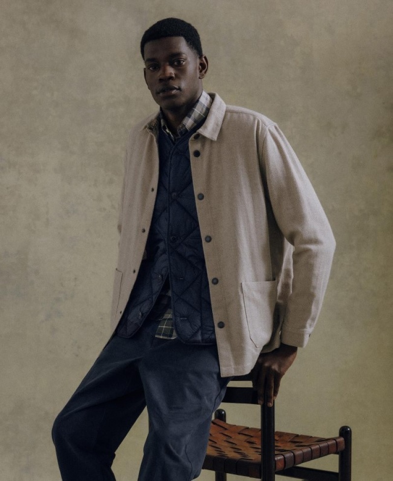 Barbour Waterhill Tailored Bej | RMGF8997
