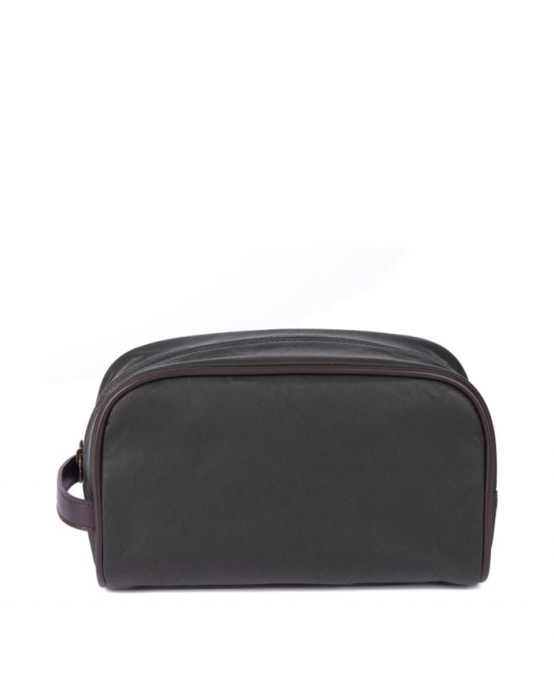 Barbour Wax Washbag Masline Verzi | FKSU0748