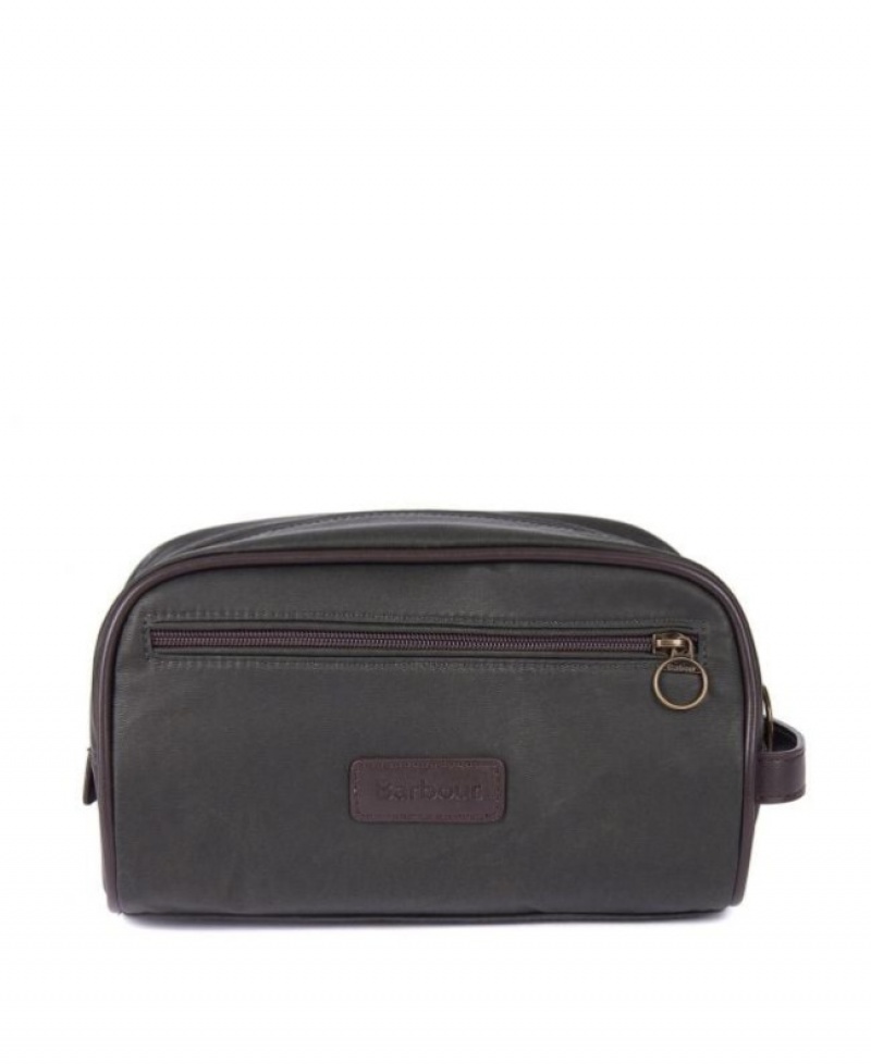 Barbour Wax Washbag Masline Verzi | FKSU0748