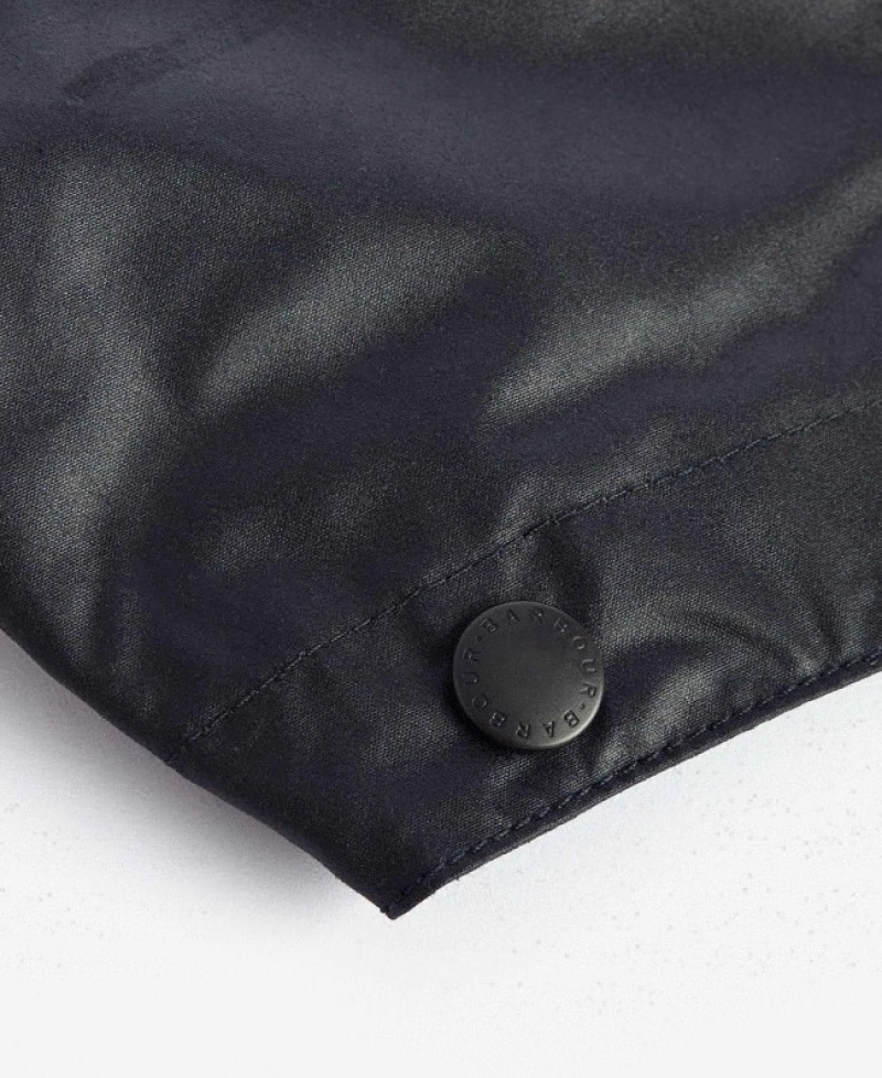 Barbour Waxed Bumbac Plain Negrii | SMFR4938