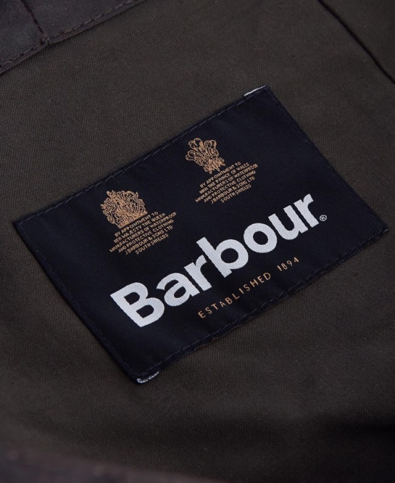 Barbour Waxed Bumbac Plain Negrii | WLSY7641