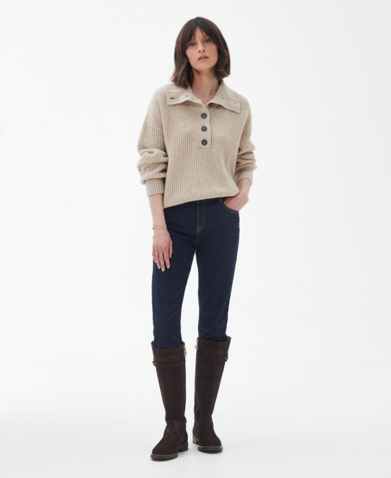 Barbour Yarrow Tricotate Bej | ZSAC4867