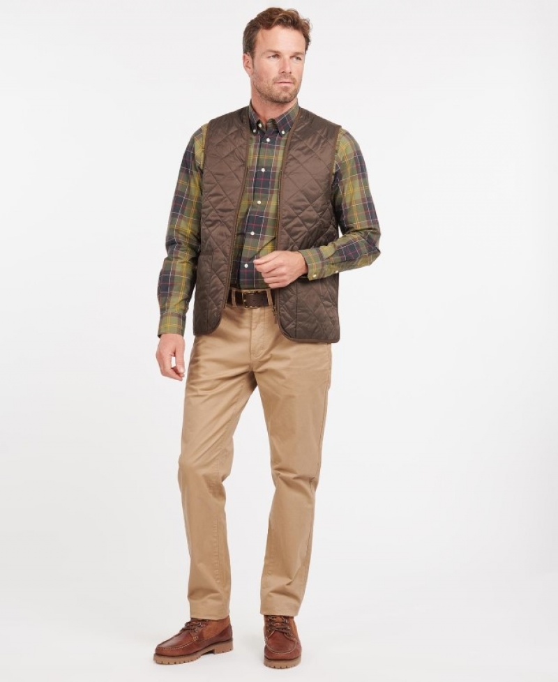 Barbour Zip-In Liner Matlasat Waistcoat Maro | OJIS9573