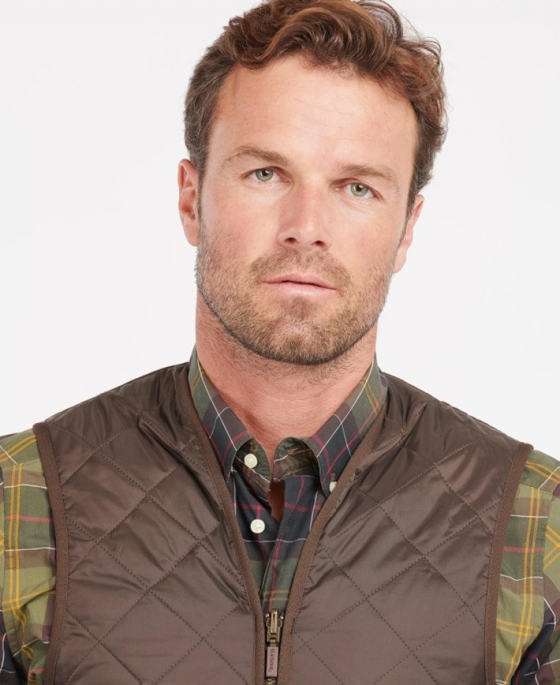 Barbour Zip-In Liner Matlasat Waistcoat Maro | OJIS9573