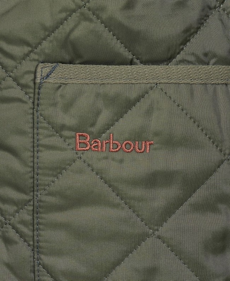 Barbour Zip-In Liner Matlasat Waistcoat Masline Verzi | NQIE4222