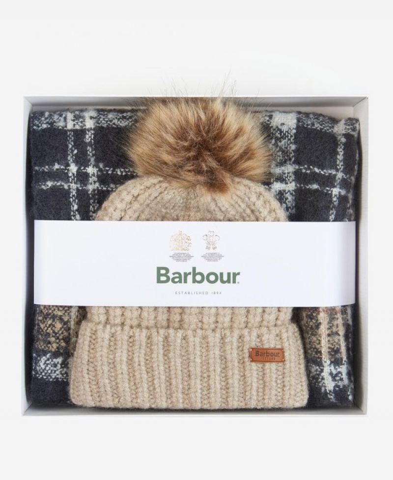 Barbour saltburn beanie & tartan scarf Colorati | ZUYN0918