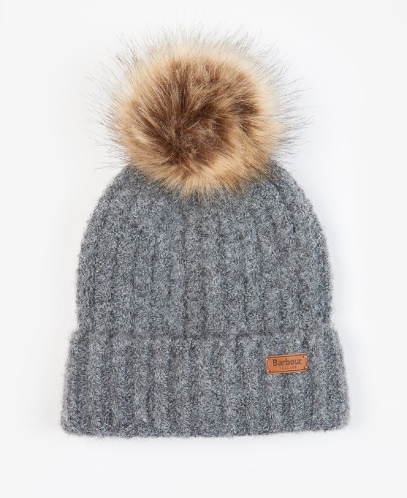 Barbour saltburn beanie & tartan scarf Gri | BQDH4244