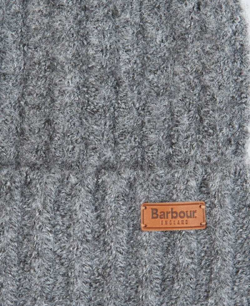 Barbour saltburn beanie & tartan scarf Gri | BQDH4244