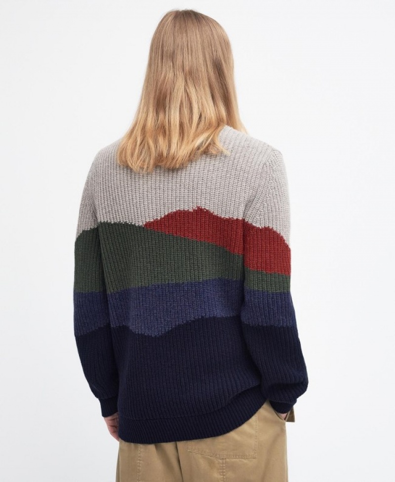 Barbour x Maison Kitsuné Landscape Tricotate Bleumarin | HRMM6637