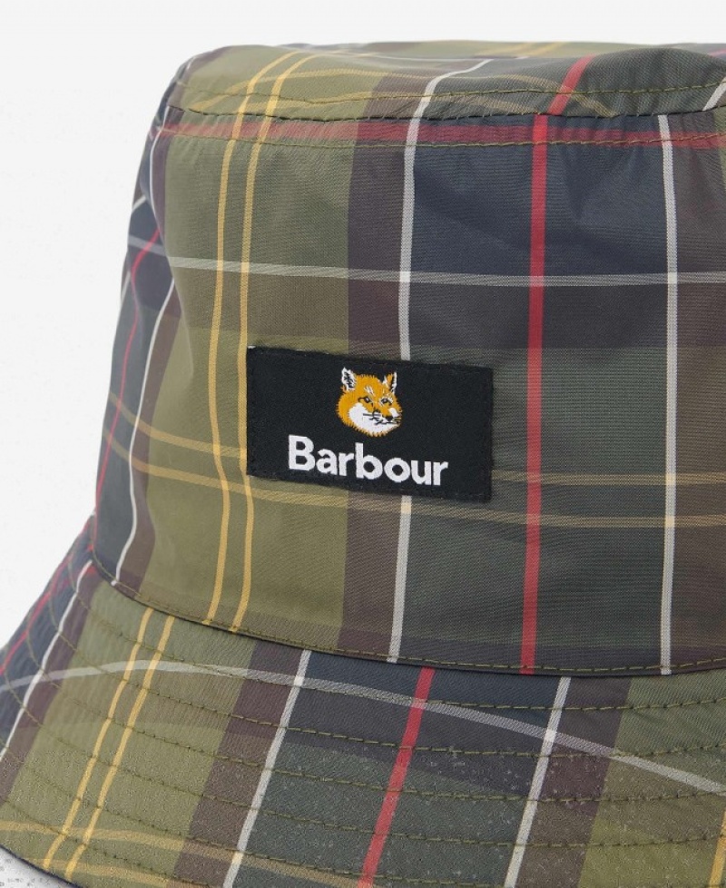 Barbour x Maison Kitsuné Reversible Bucket Bleumarin Inchis | CYEF0069