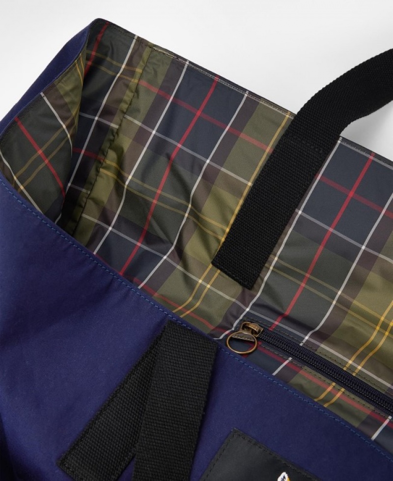 Barbour x Maison Kitsuné Reversible Tote Bleumarin Inchis | ZTCL1427